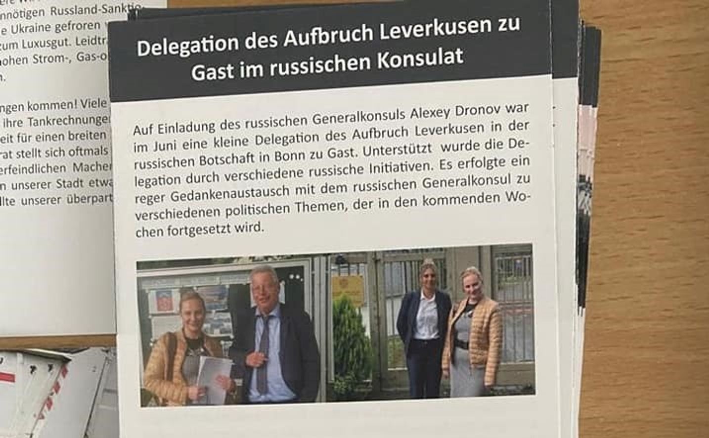 A piece covering Kolbasnikova's visit to the Russian Consulate General