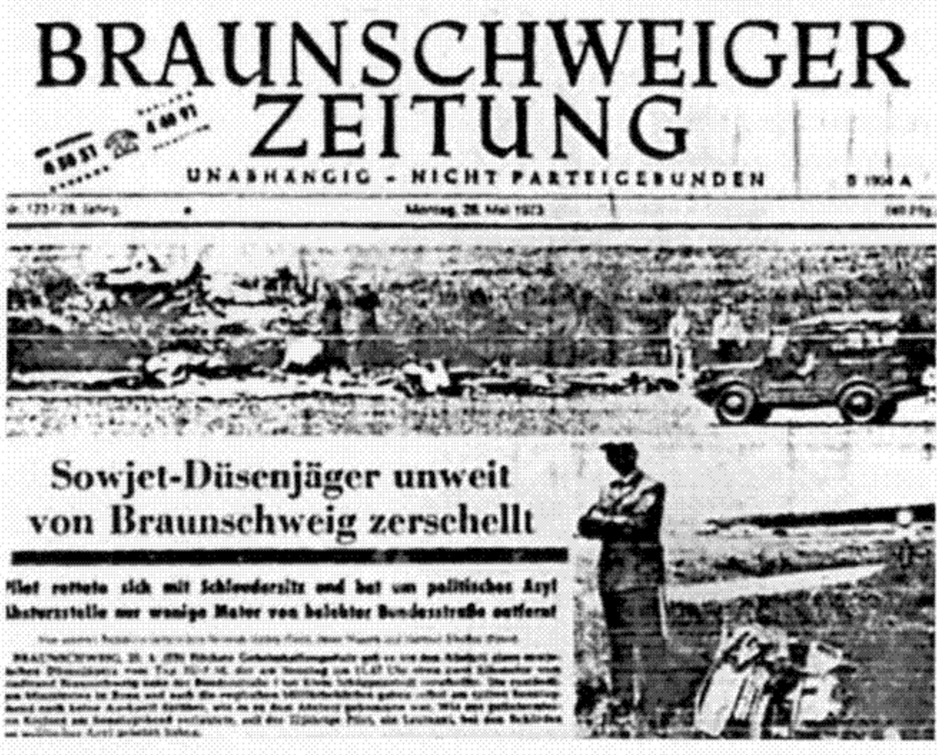 Report on Vronsky's escape in the Braunschweiger Zeitung newspaper