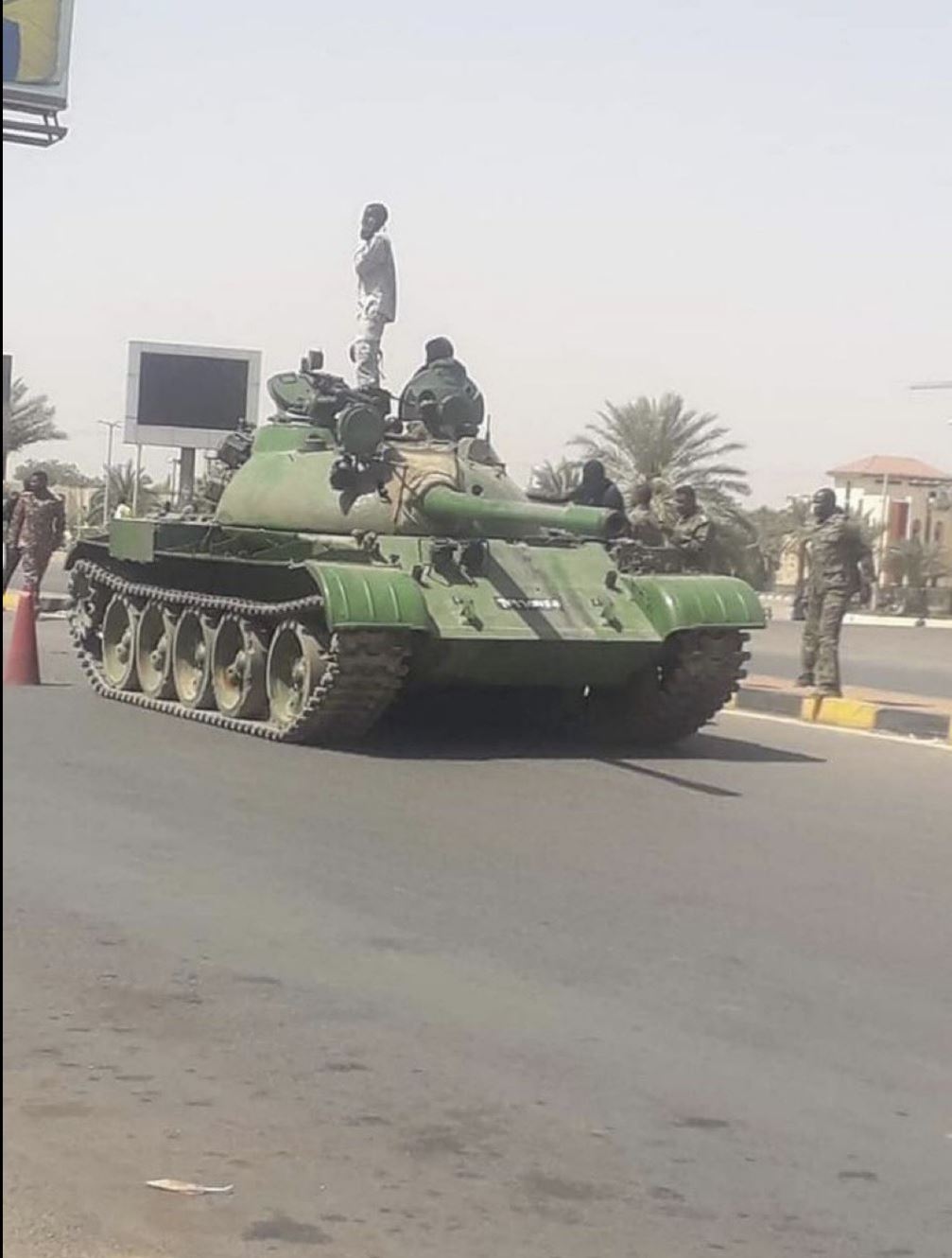 A T-54/55 in Sudan, April 2023  