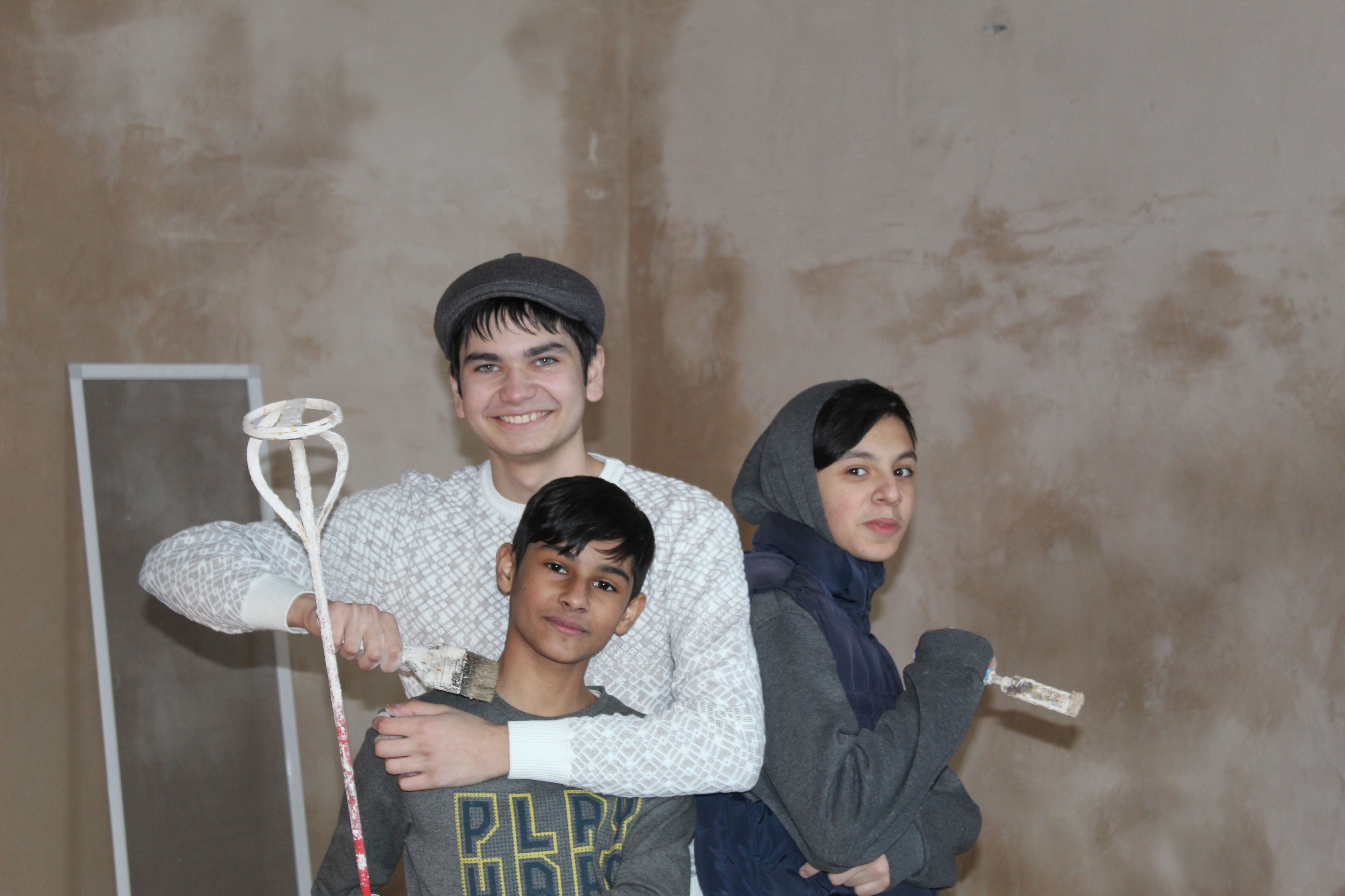 The Roma youth did the repairs in the Center themselves  