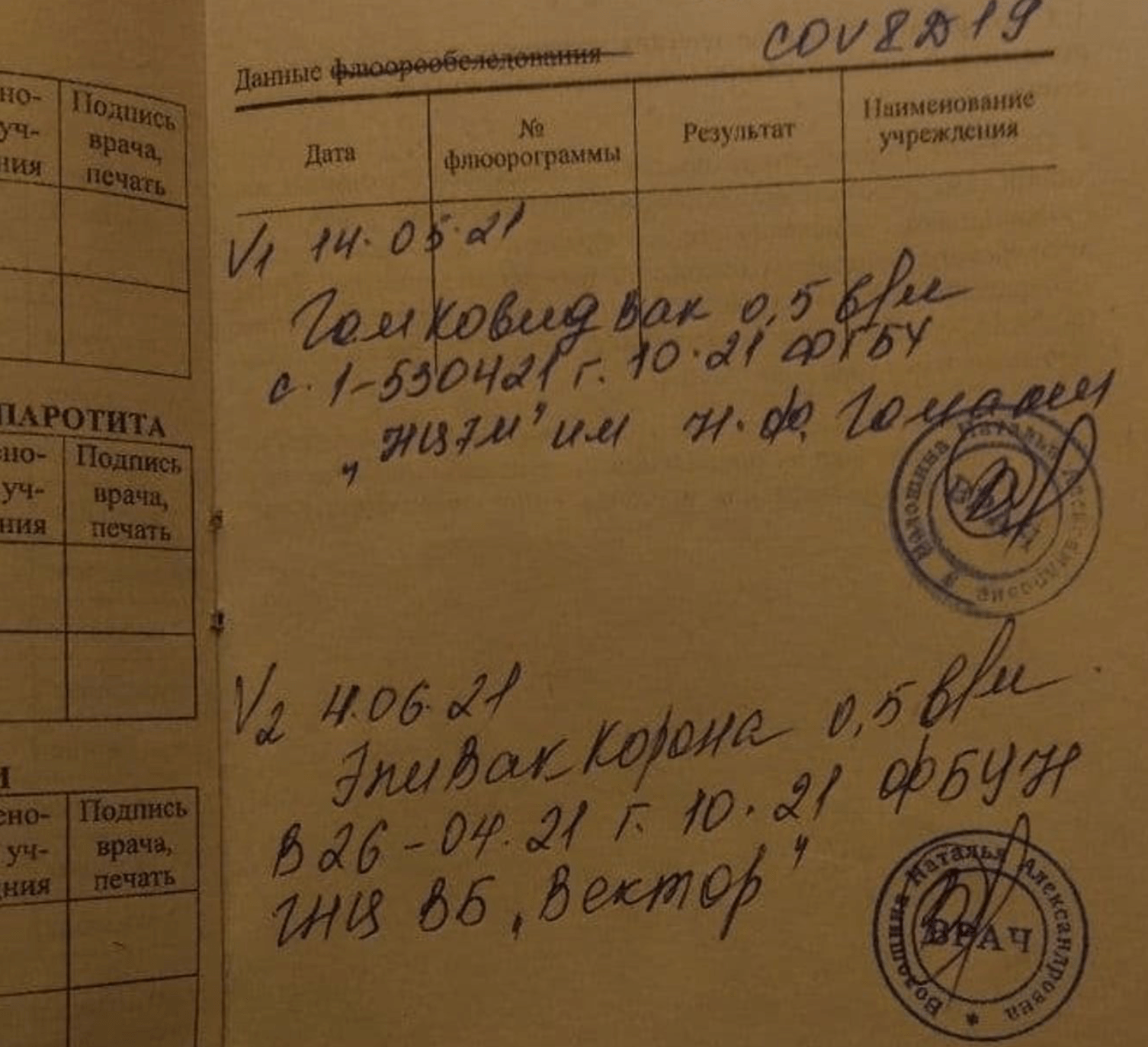 Certificate issued to Albina
