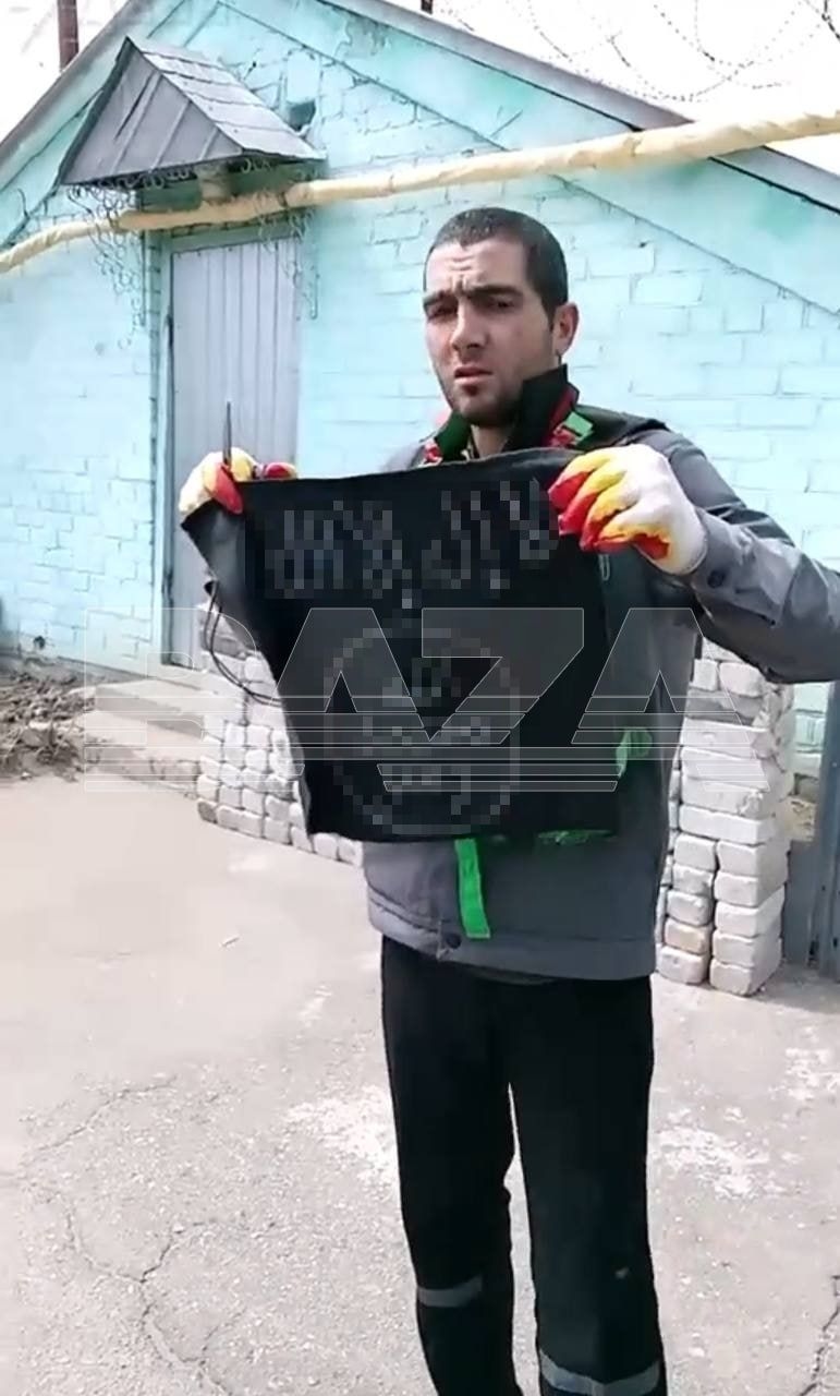 A screenshot from a video circulated on Telegram after the hostage-taking in IK-19