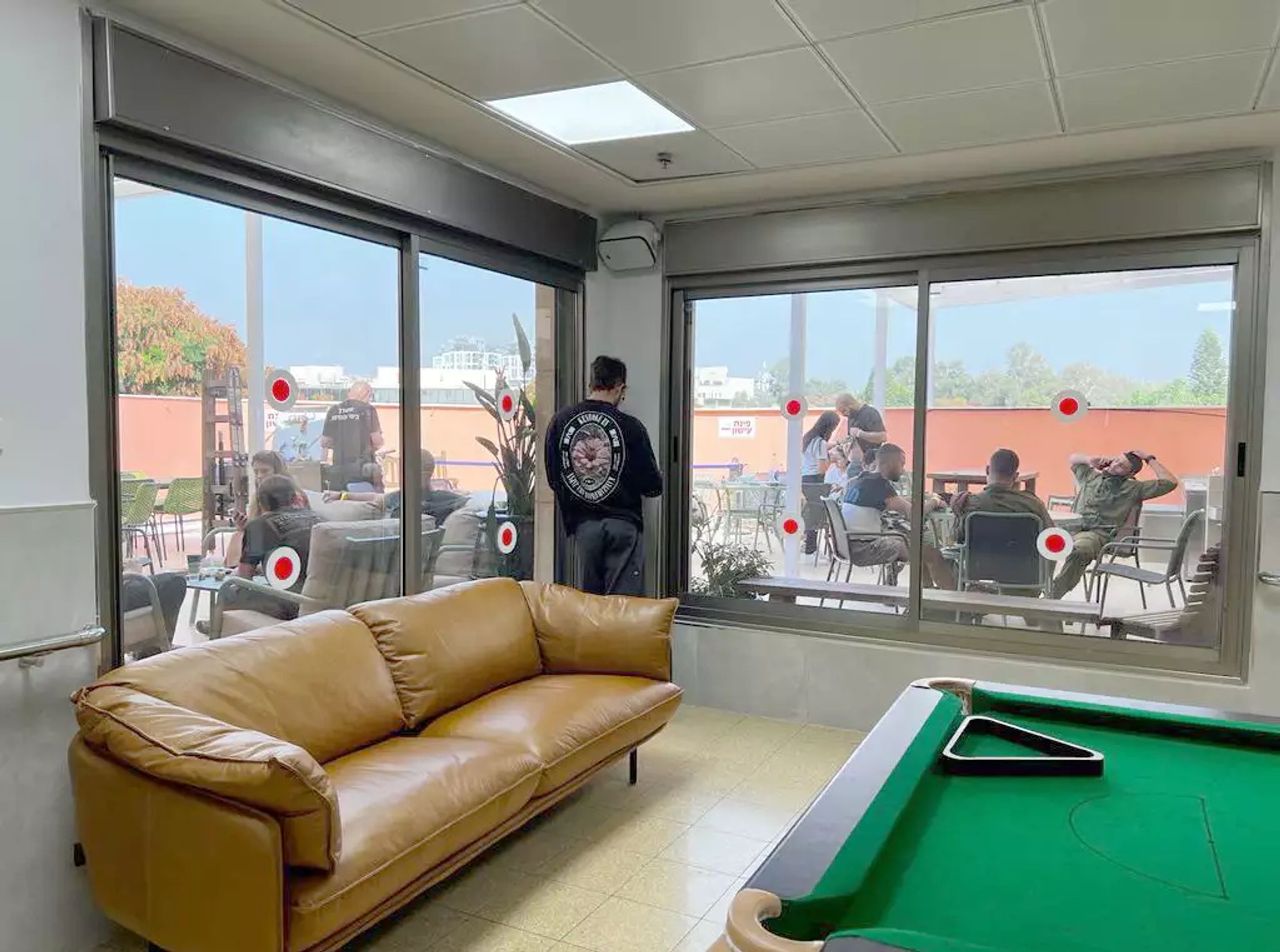 Rec room at the Sheba Hospital 