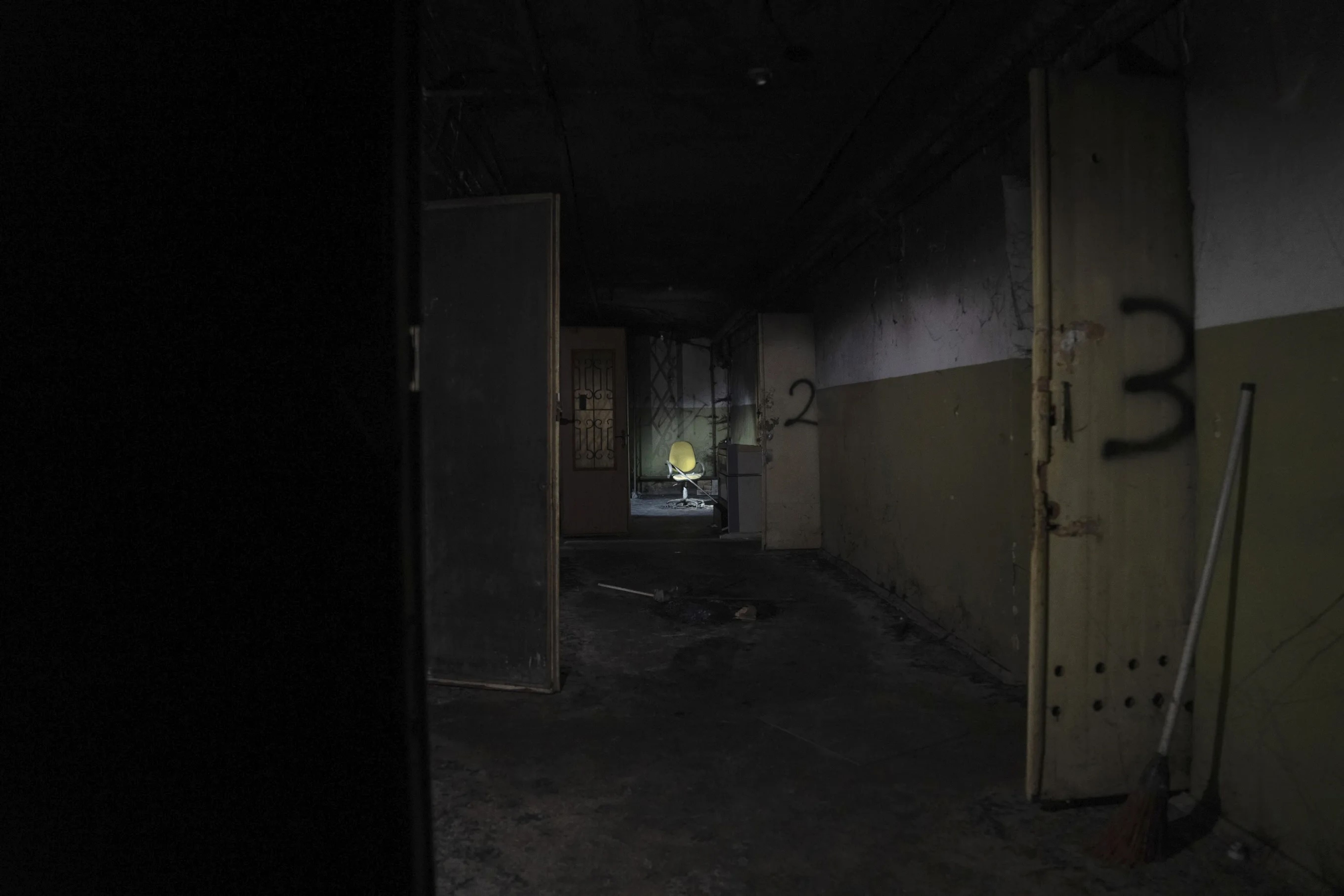 A facility where captured Ukrainians were held during the occupation of Kherson