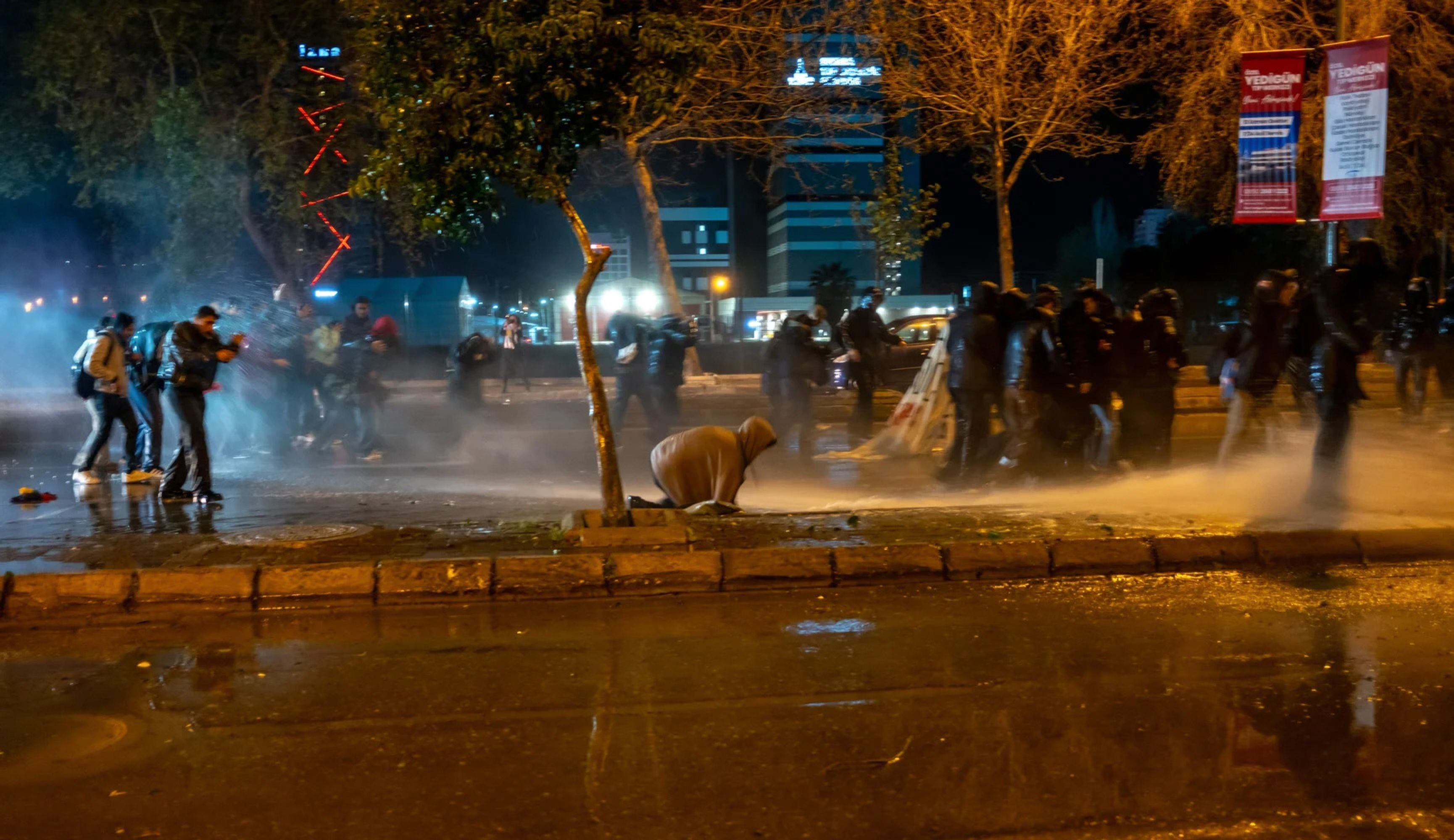 Istanbul police crack down on rally supporting arrested mayor Ekrem İmamoğlu, using tear gas  
