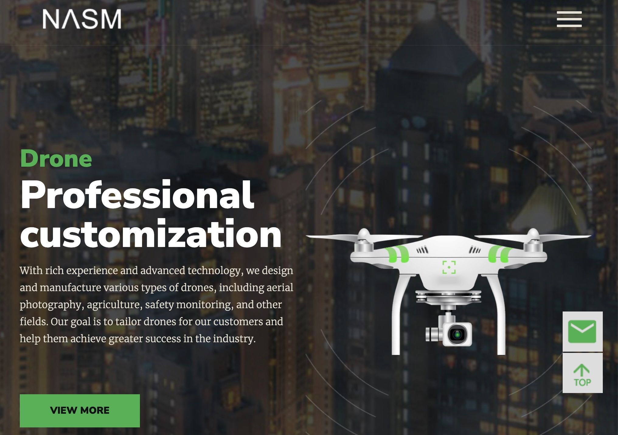 The linked website advertises customized Chinese drones and their spare parts.