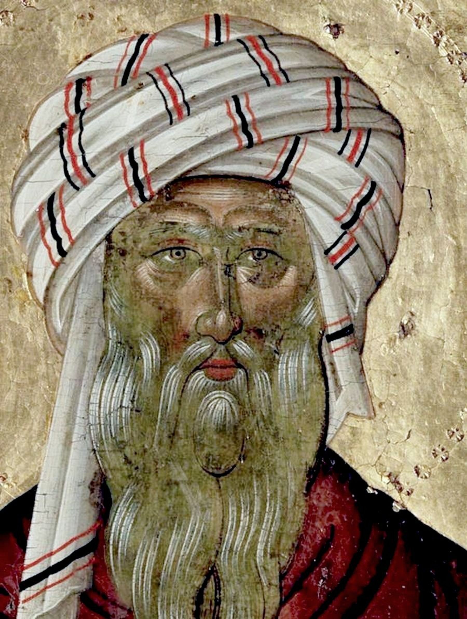 St. John Damascene. Fragment of an icon. Greece, circa 1500