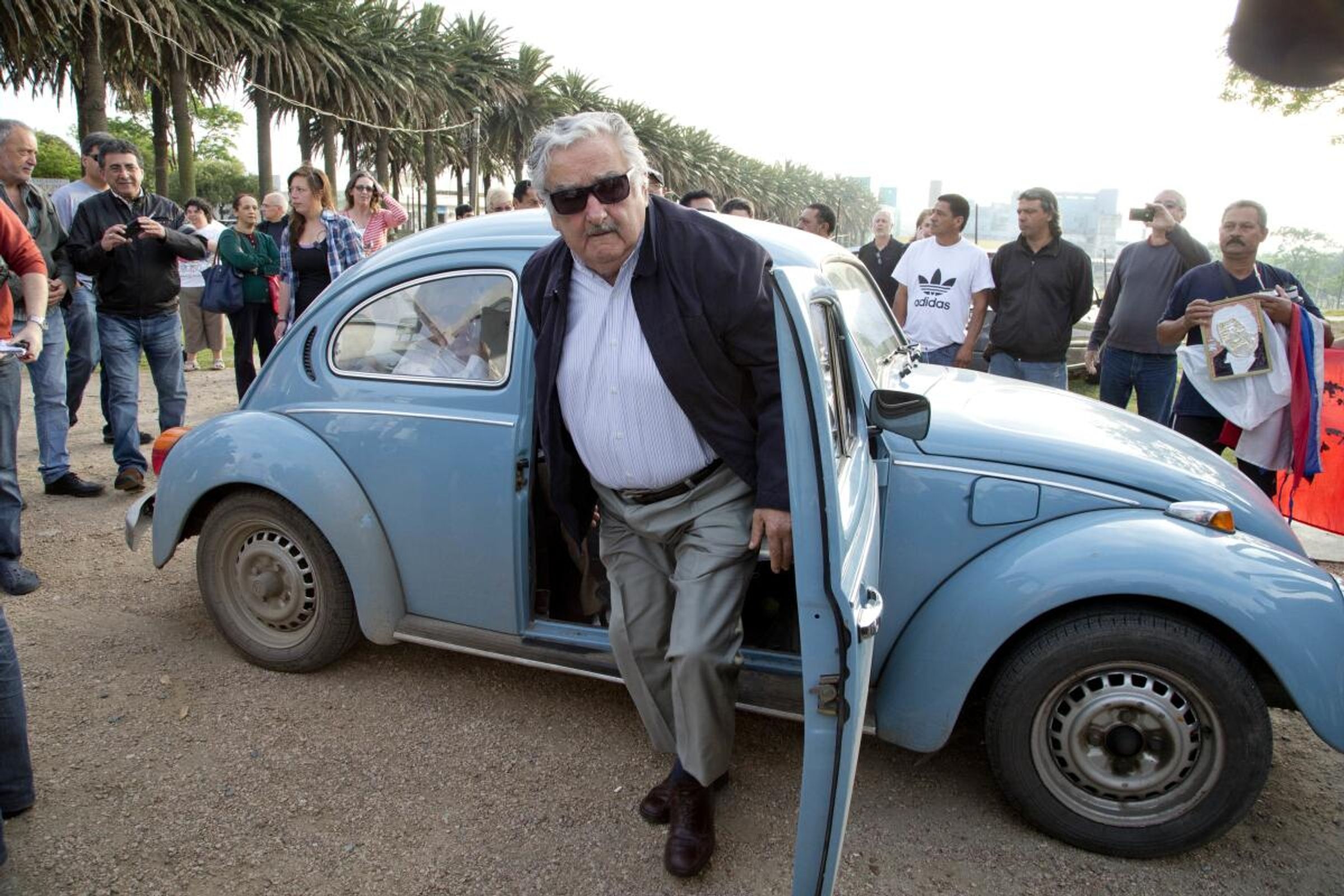 The president and his 1987 Volkswagen Beetle