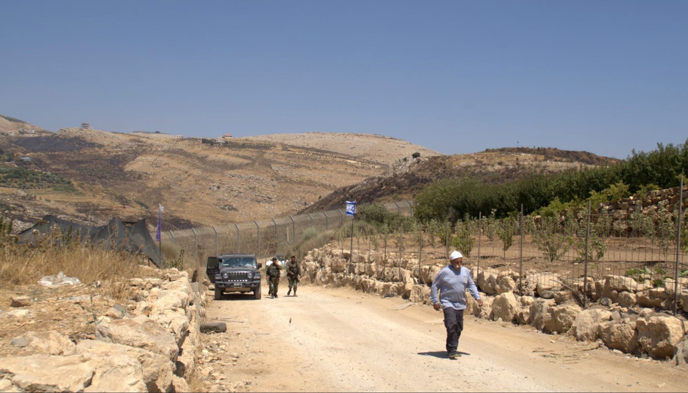 A resident of Majdal Shams at the Syrian border, where his brother lives just beyond the barbed-wire fence. He tried to pass food to him through the soldiers.