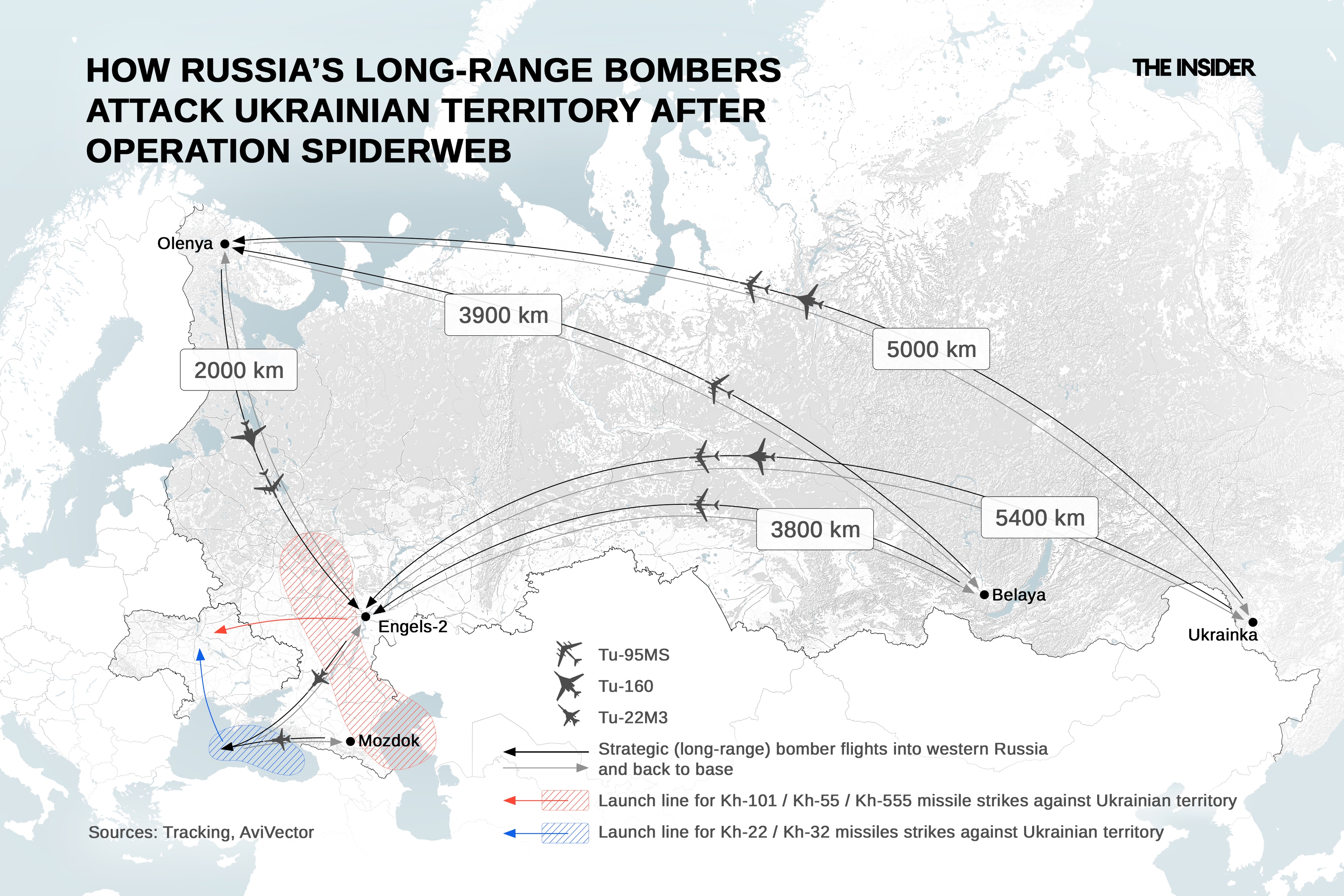 How Russia’s long-range bombers attack Ukrainian territory after Operation Spiderweb