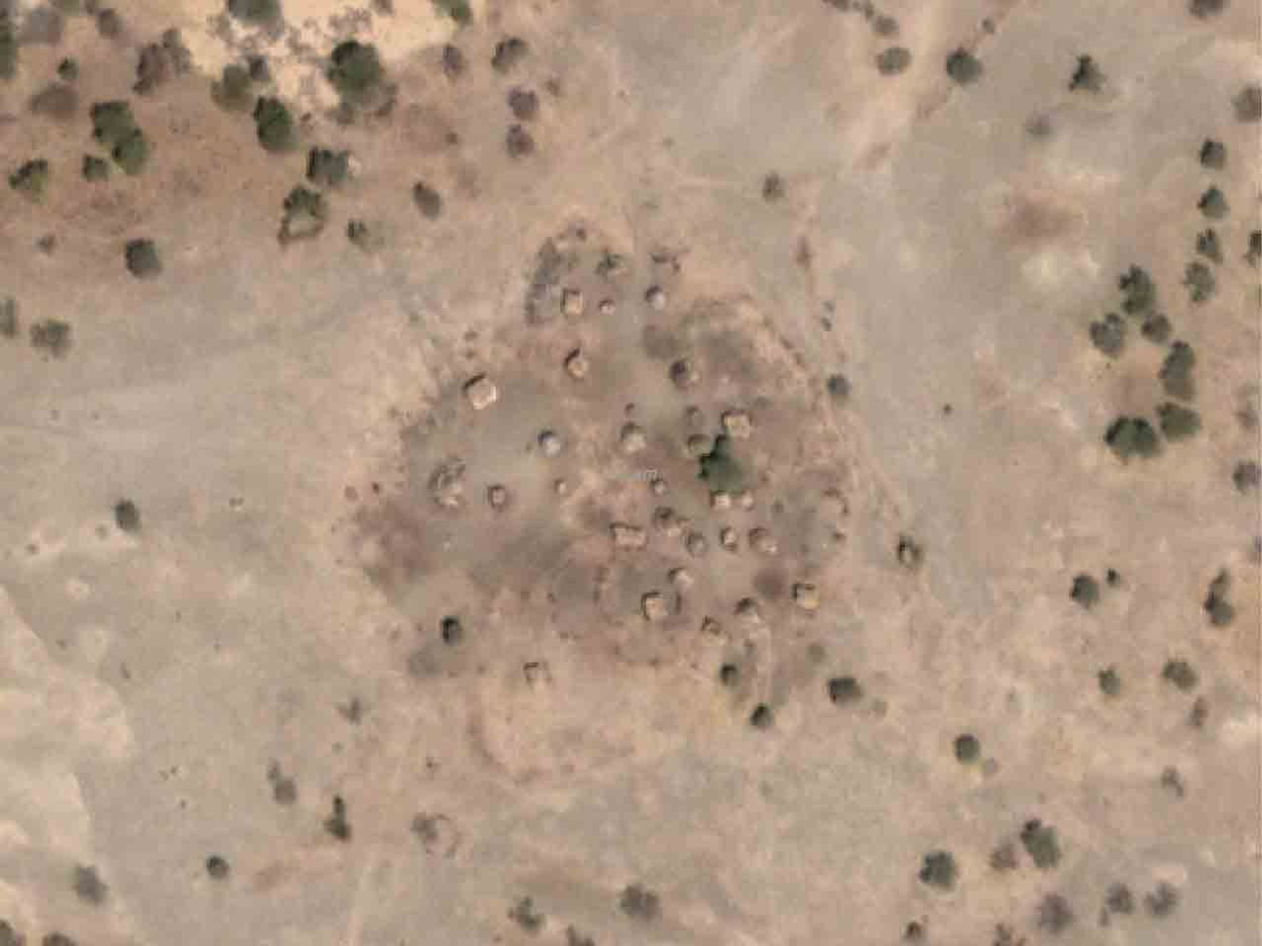 The aftermath of a strike on the village of Abu Gudul in Sudan. Photo by AAAS