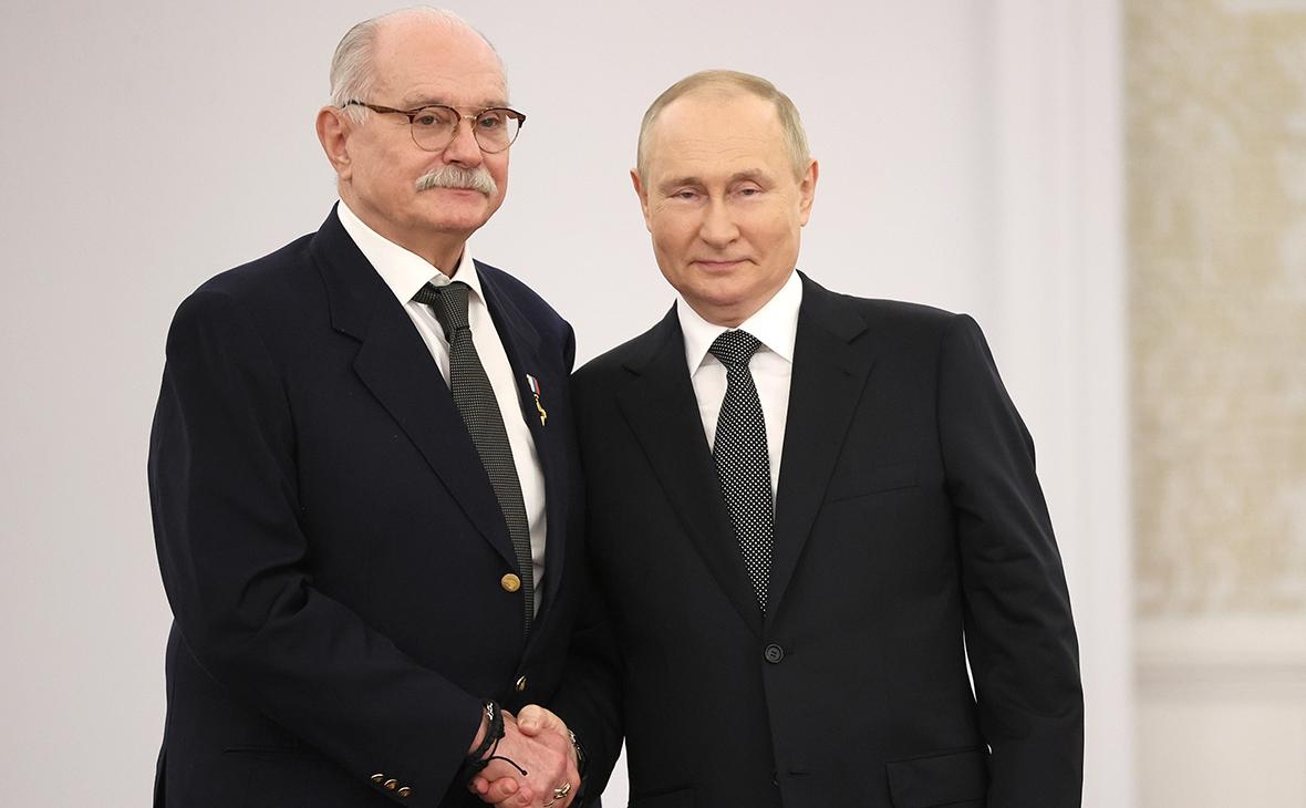 Nikita Mikhalkov and Vladimir Putin. Photo: TASS