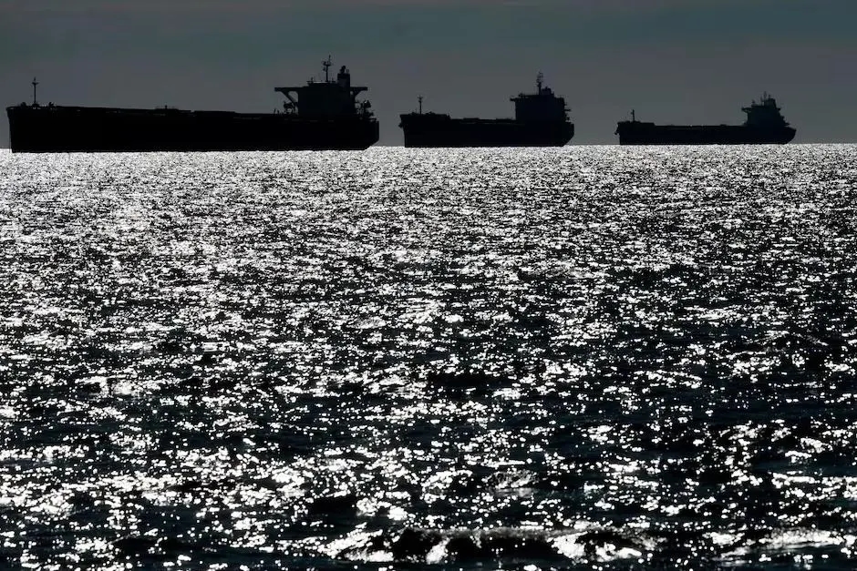 Ships from Russia’s “shadow fleet” anchored in the Gulf of Finland, April 2026. Photo: Reuters