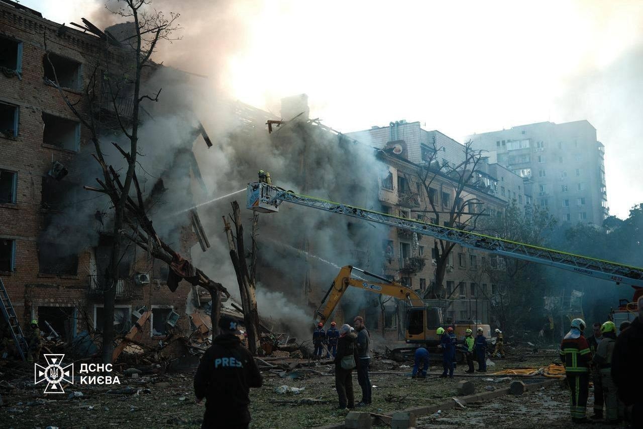 The aftermath of the Russian attack on Kyiv. Source: State Emergency Service of Ukraine