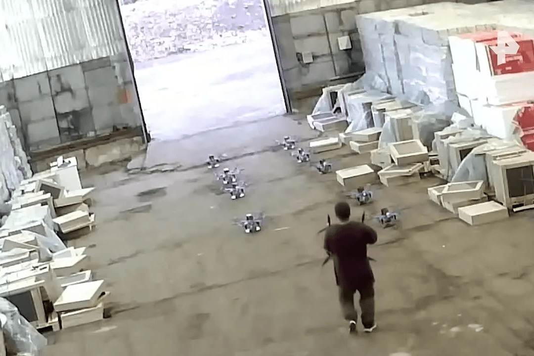 Photo: Footage from the hangar where drones allegedly intended for the attack on the facility were stored / FSB Public Relations Center