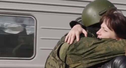 Wives of Russian draftees arrive at Ukrainian border and threaten to go to the front to rescue their husbands