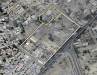 Satellite image of the IRGC base premises and the school before the strike