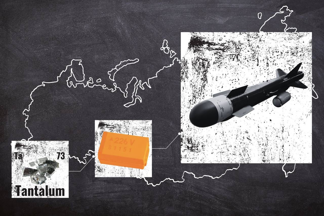 Worth their weight in tantalum: Indispensable capacitors for missiles and drones make their way into Russia via Lithuania and China