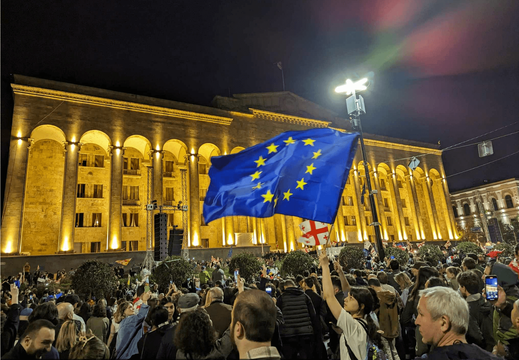 The hijacking of Europa. Cutting ties with EU, Georgia's ruling party sees its ratings plummet but remains ahead of opposition