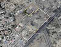 Satellite image of the IRGC base premises and the school before the strike