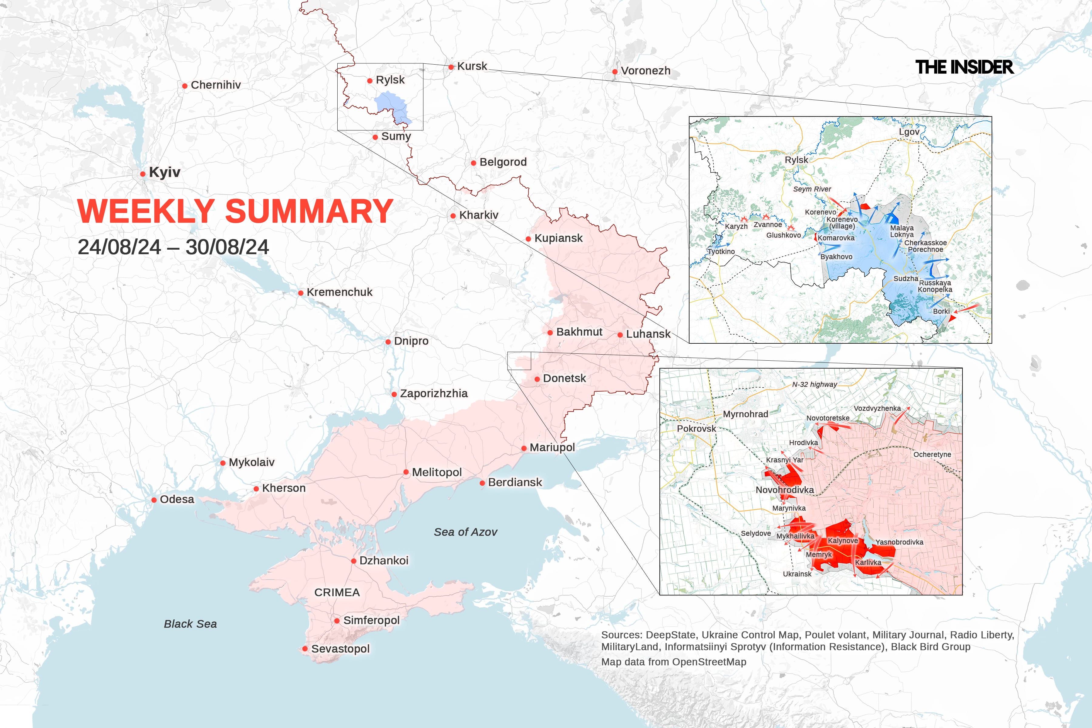 Weekly Ukraine war summary: Russia “heroically defends” a women's prison near Kursk, Ukraine's first F-16 goes down, Battle of Selydove