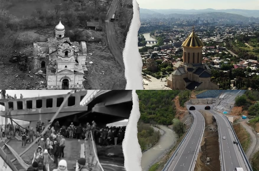 Pro-Russian Georgian Dream party releases campaign video showing destruction of Ukraine, urging voters to “choose peace”