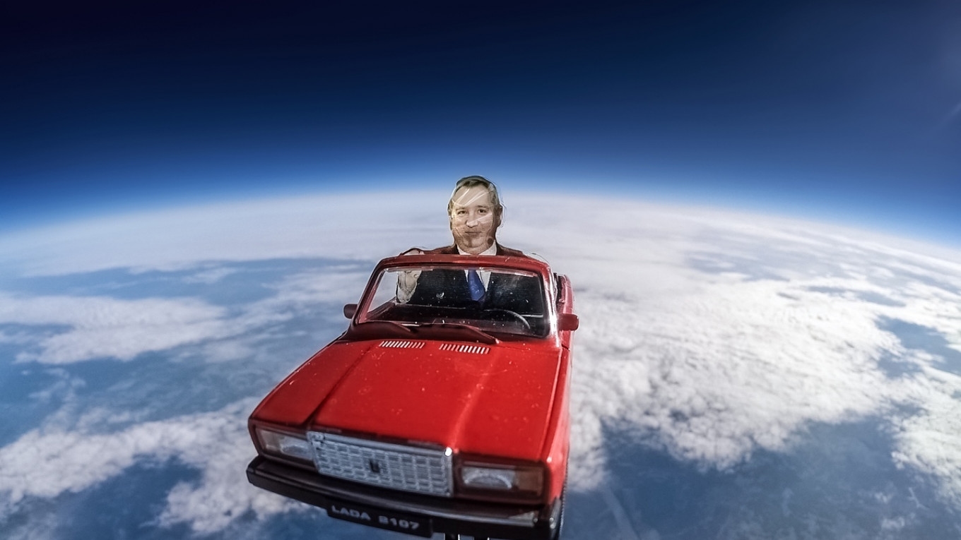 In 2019 Russian scientists sent Dmitry Rogozin’s eerie effigy into the atmosphere behind the wheel of a bright red Zhiguli toy car