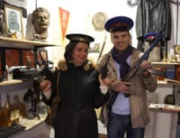 Kirill Griaznov and his ex-girlfriend Natalia Shcherbak in the KGB Museum in Prague, Czech Republic, posted on his Facebook page on March 22, 2012.