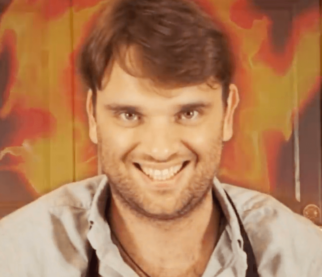 Screen capture from Griaznov’s Instagram reel, where he is filmed cooking noodles in July 2021.