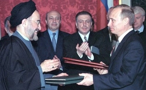 Mohammad Khatami meeting with Vladimir Putin in Russia