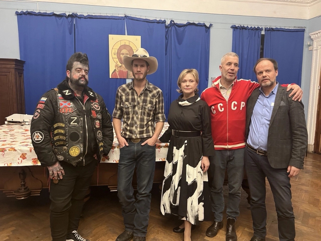 Elena Chernykh-Branson with activists