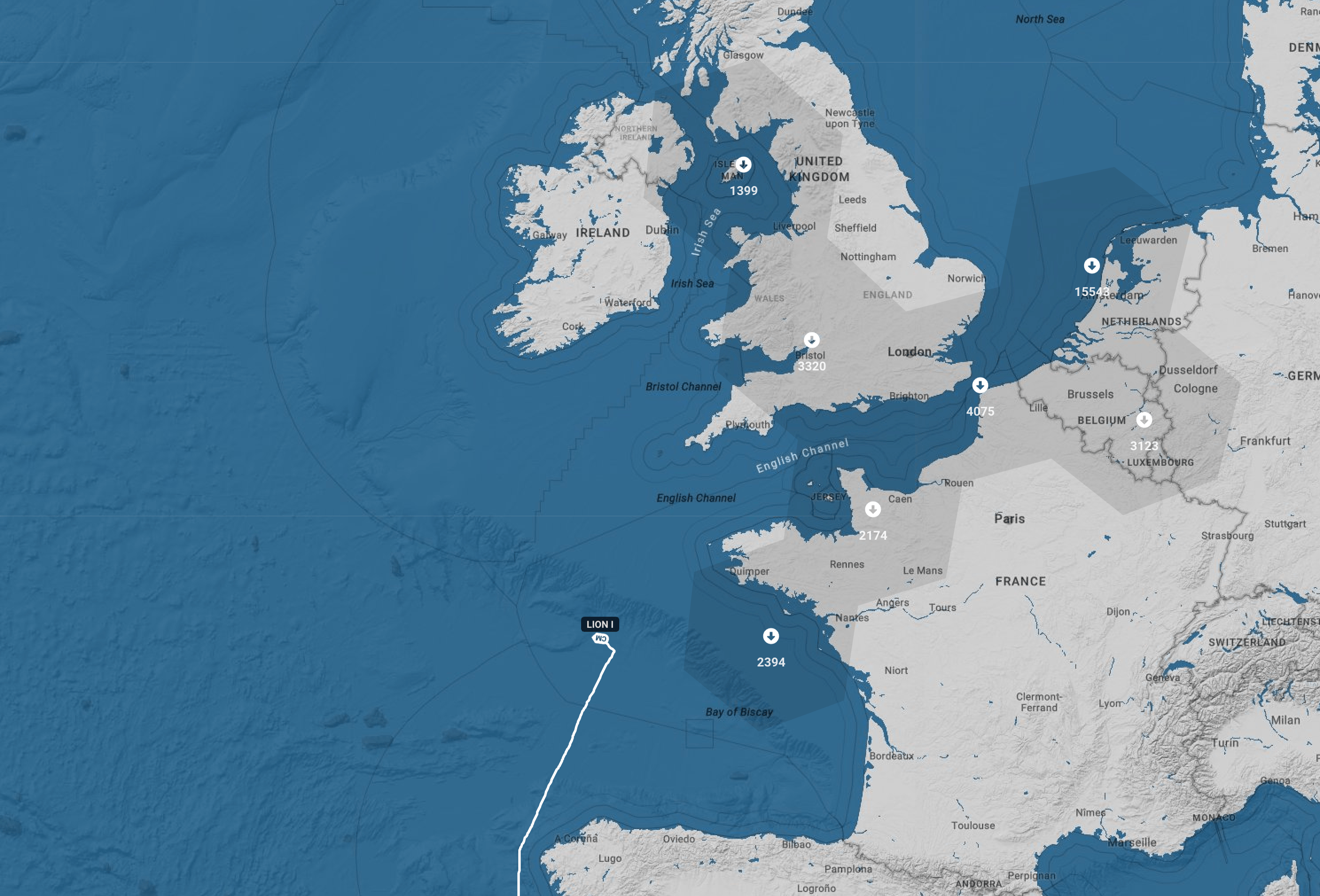The route of the Cameroon-flagged tanker LION I after the Smyrtos was detained on June 14, 2026