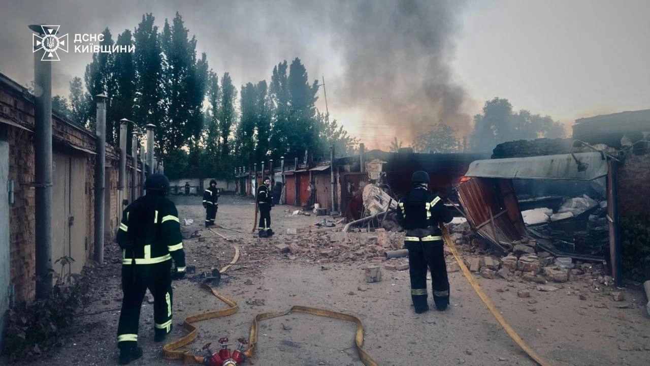 Aftermath of the Oreshnik strike on a garage cooperative in Bila Tserkva overnight May 24, 2026