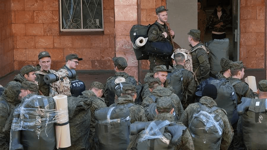 Mobilized soldiers in the fall of 2022