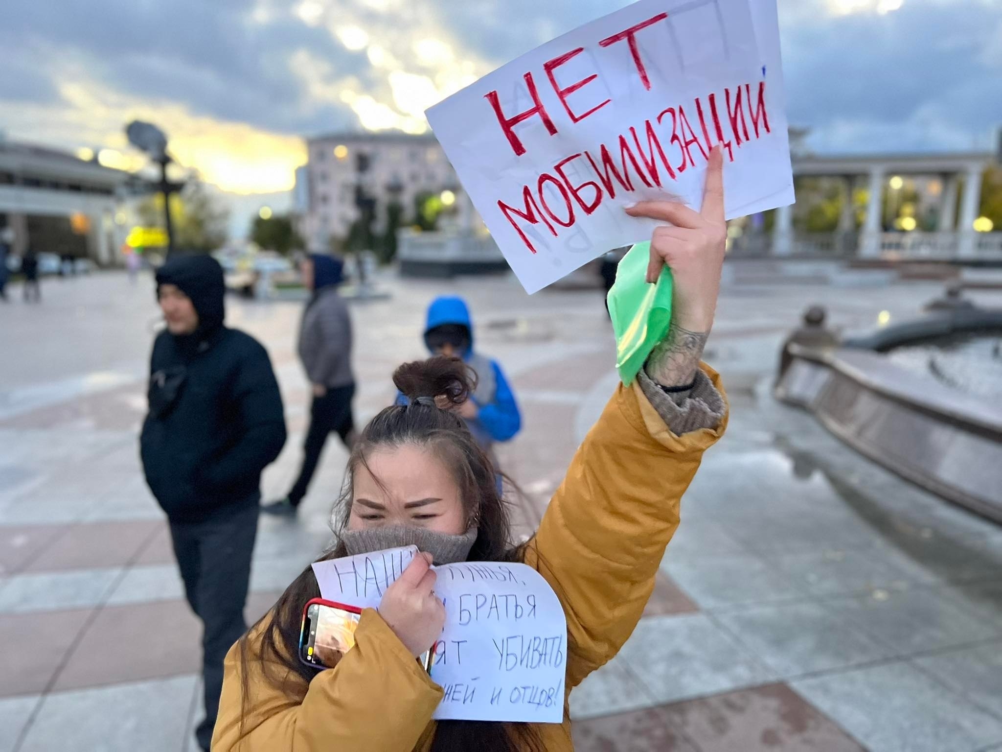 Protest against mobilization, September 2022, Ulan-Ude