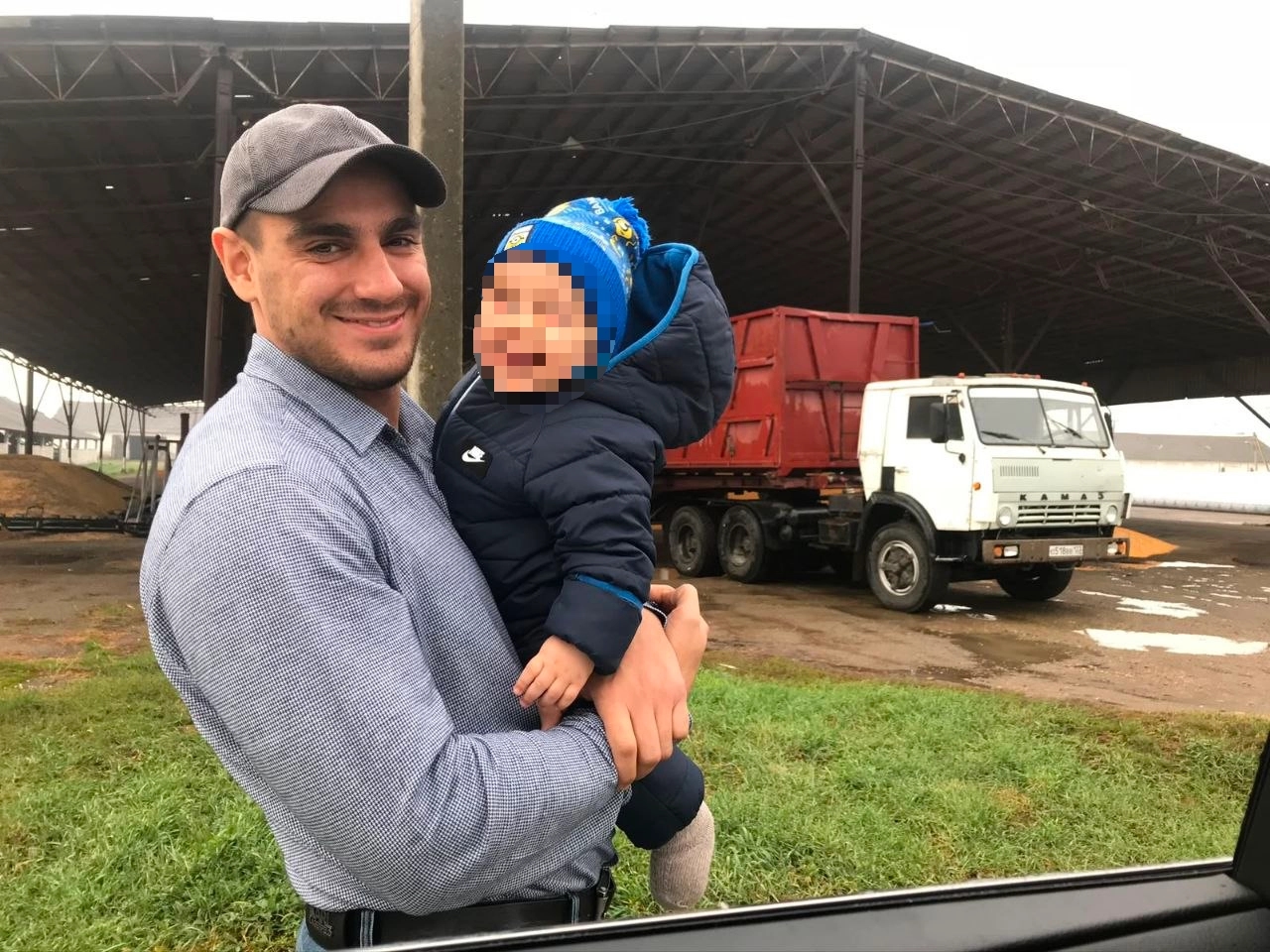 Artem Azatyan with his child