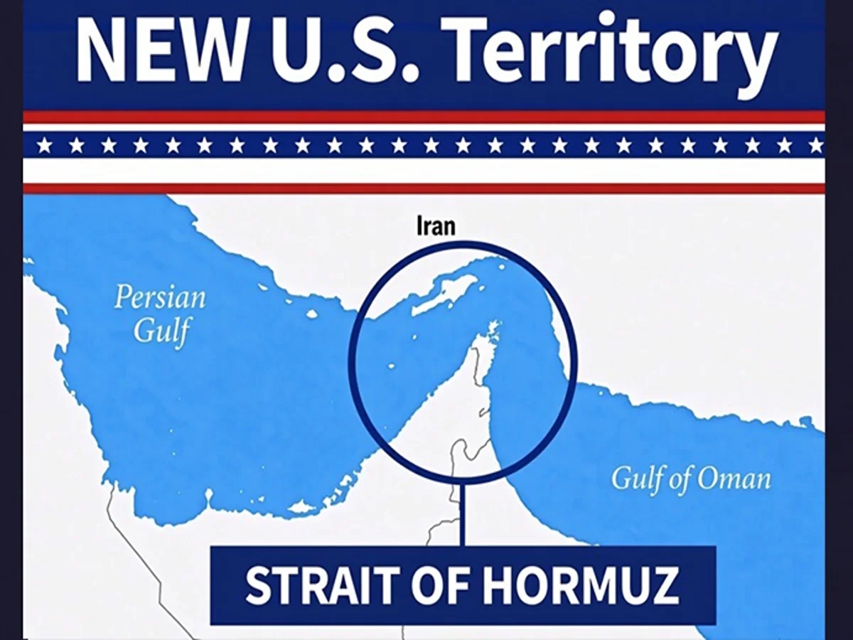 Image captioned “New US Territory,” posted by Trump on Truth Social