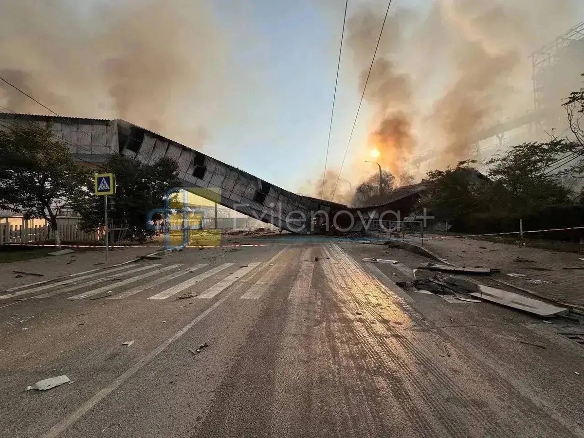 Novorossiysk grain terminal after a drone strike, August 2026
