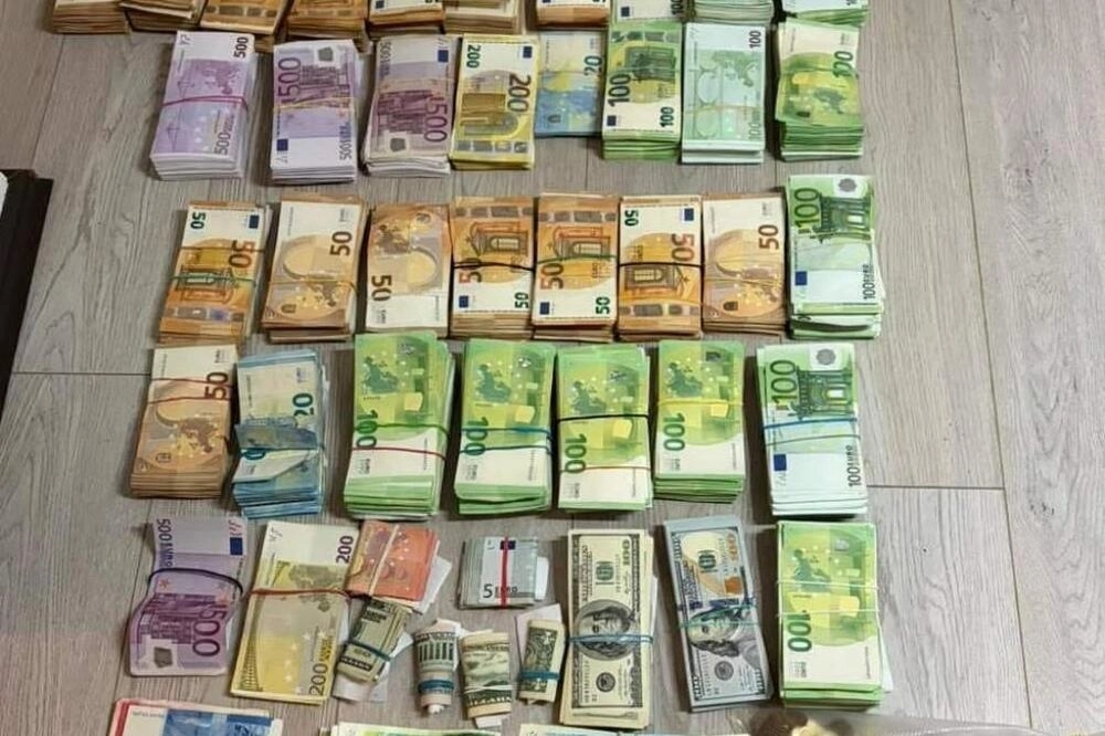 The seized cash