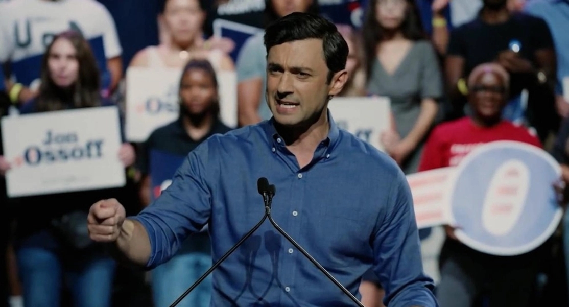 At a campaign rally in Atlanta on Sept. 15, Sen. Jon Ossoff called for an investigation into Harp