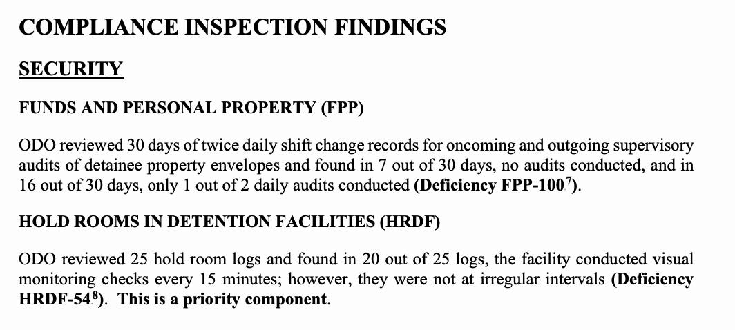 Source: ICE Office of Detention Oversight / Screenshot by The Insider