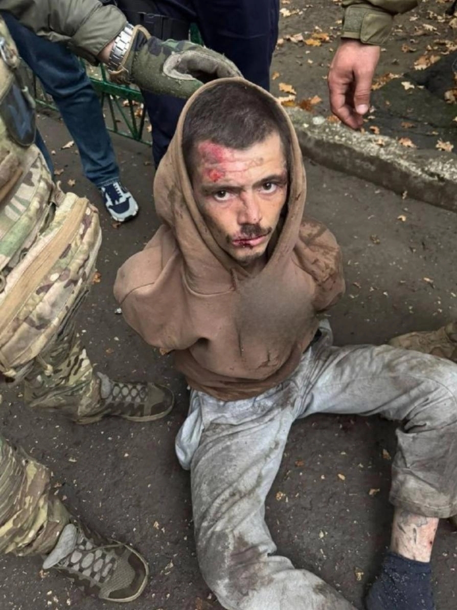 Ryzhikov after being detained in the Kharkiv Region