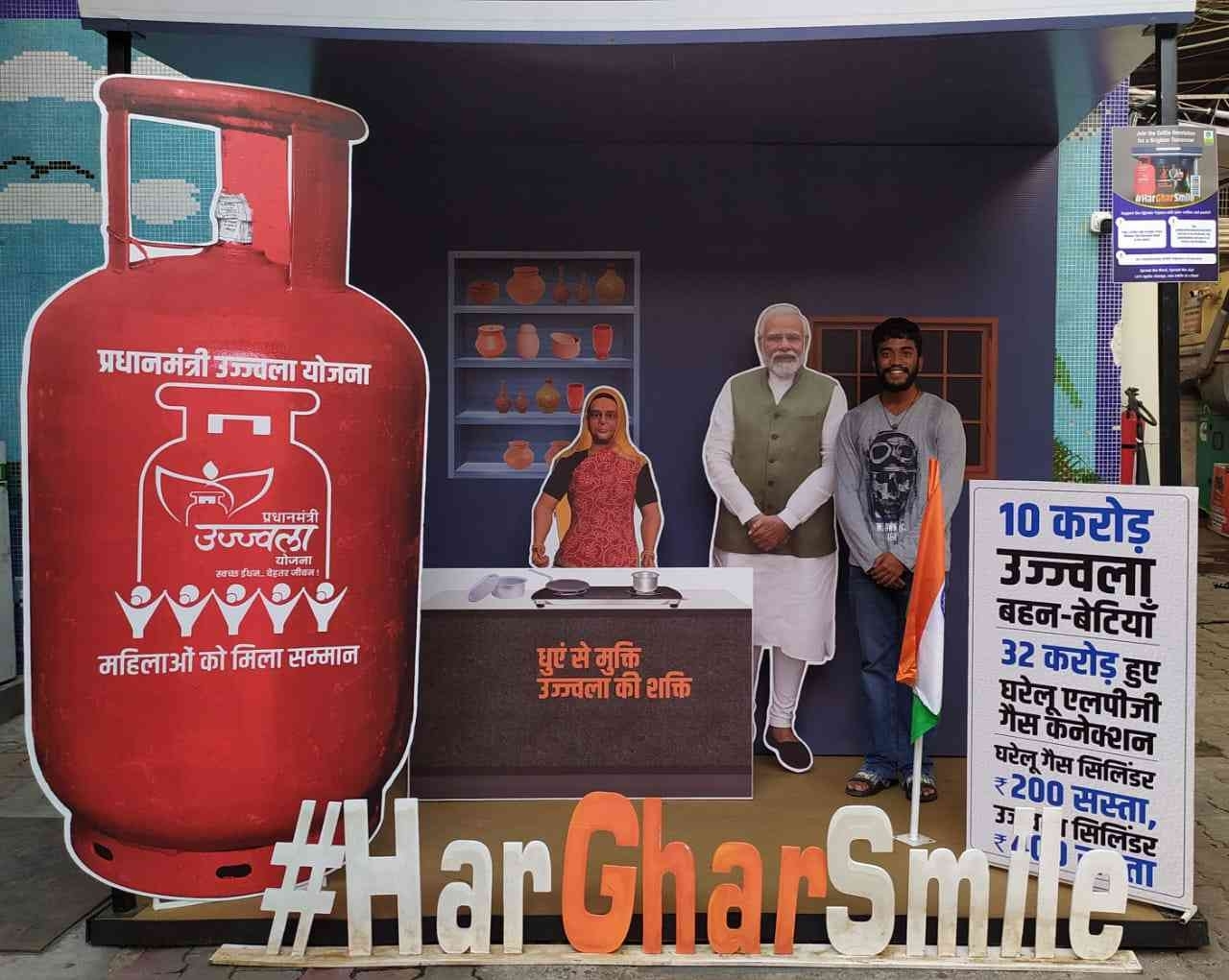 Propaganda posters picture Modi as the sole author of national achievements and giver of state benefits