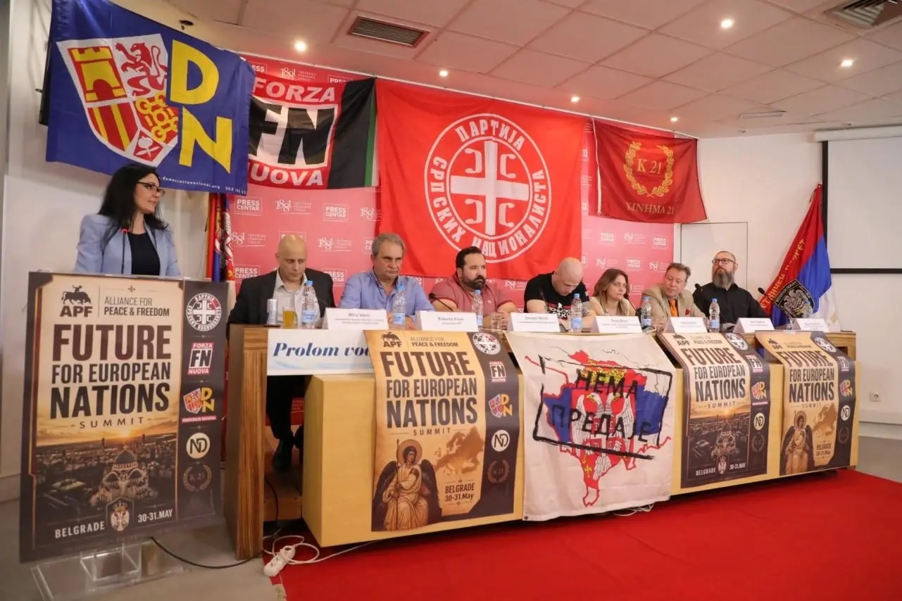 Speakers at the recent “Future of European Nations” summit in Belgrade. Photo: UNS Press Centar