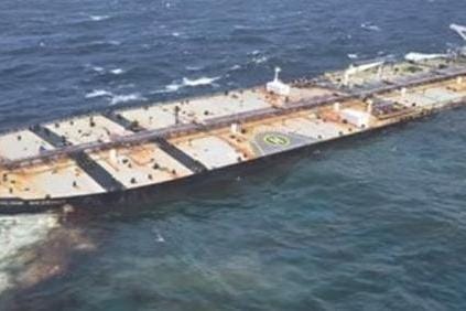 Tanker from The Insider’s shadow fleet investigation runs aground after mysterious explosions, polluting Oman’s coastline with oil