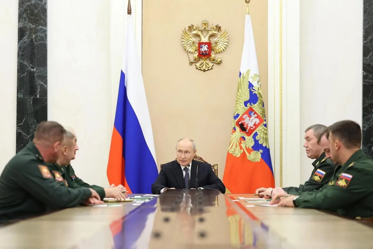 Meeting between Vladimir Putin and the Russian Defense Ministry leadership, August 5, 2026. Photo: Kremlin press service.