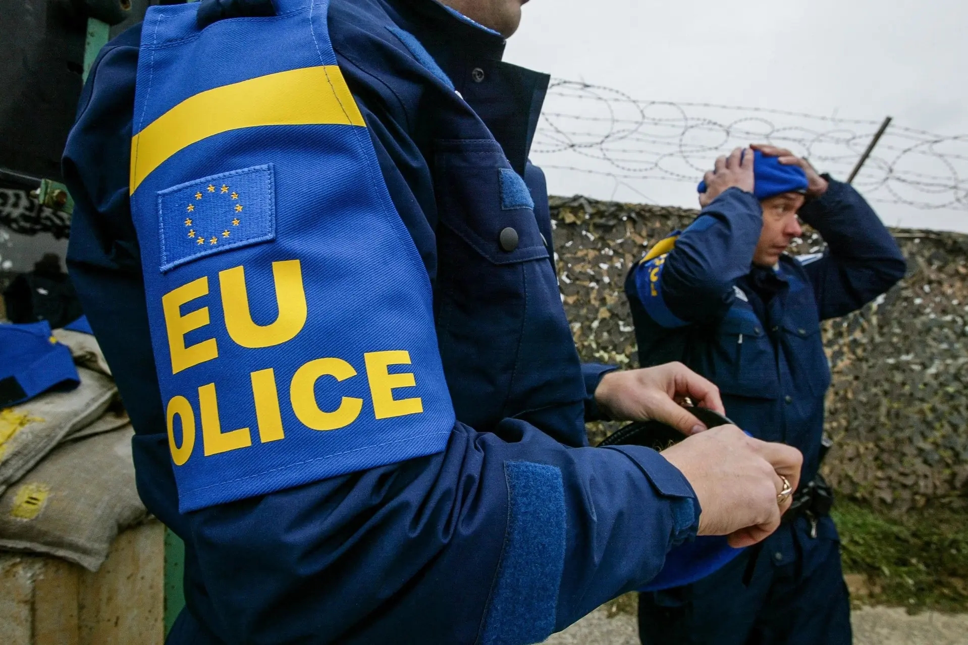 European Union police officers in Pristina, Kosovo, on Nov. 27, 2008. Photo: Armend Nimani / AFP