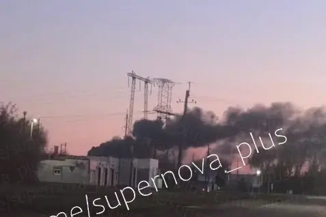 Smoke rising from the Sasta machine-tool plant in the town of Sasovo, which houses a data center run by the Russian tech corporation Yandex. Photo: Supernova+