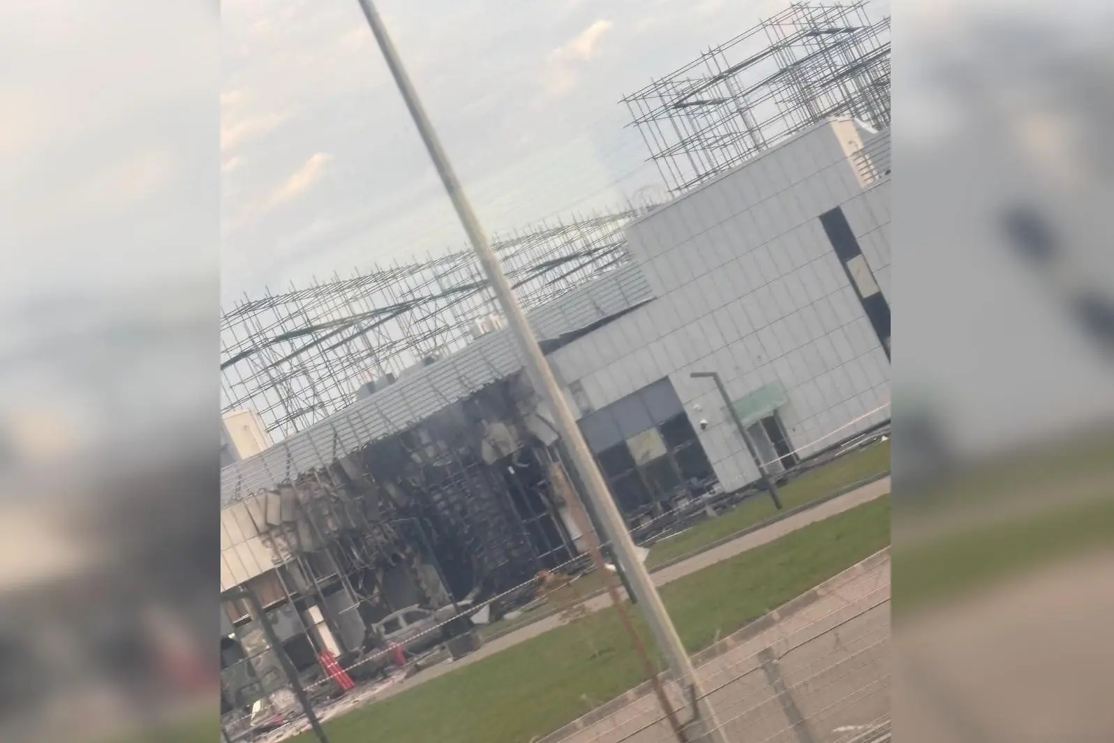 The Sberbank data center building under construction after the attack, Oct. 14, 2026. Photo: Supernova+