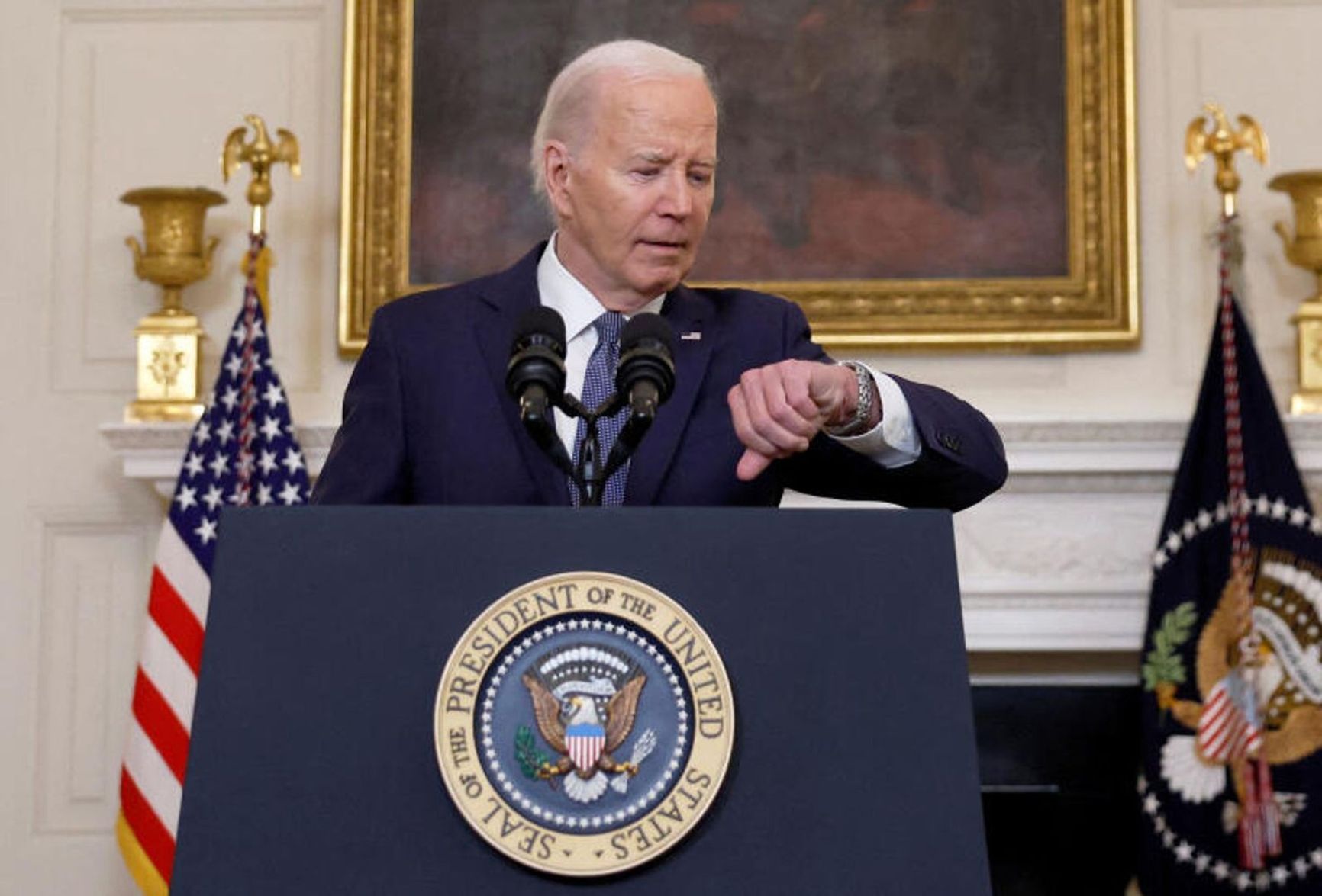 Joe Biden at a press conference on resolving the Gaza situation, May 31, 2024